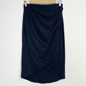 Open Edit Skirt Women Size Small Black Pencil Ruched NEW NWT